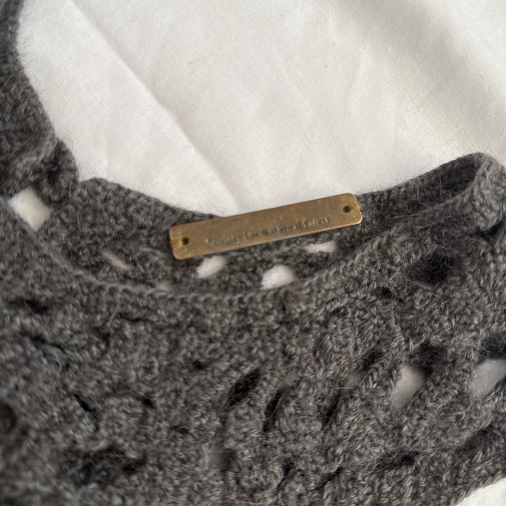 Society For Radical Dress Gray Crochet Mini Dress View 3